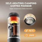 Portable Electric Espresso Machine, Travel Coffee Maker for Camping, Car Self-Heating Coffee Machine with USB-C, Compatible With NS Capsules & Ground Coffee, Portable Coffee Maker for Hiking,RV,Office