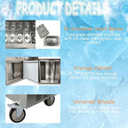 2.8KW Fried Yogurt Cream Machine Stainless Steel Commercial Rolled Ice Cream Maker 18" x 18" Square Stir-Fried Ice Cream Pan Double Pan Commercial Ice Roll Maker with 10 Boxs