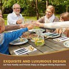 Matte Black Gold Silverware Set, Oliviola 40-Piece Stainless Steel Flatware Cutlery Set Service for 8, Satin Finish Kitchen Utensil Set, Dishwasher Safe