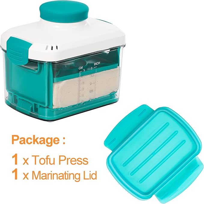 NOYA Adjustable Tofu Press - Vegan Tofu Press to Speed up Removing Water from Silken, Firm, and Extra Firm Tofu in 10-30mins without Crack - BPA Free