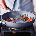 GreenPan Paris Pro Hard Anodized Healthy Ceramic Nonstick, 11" Everyday Frying Pan Skillet with 2 Handles and Stainless Steel Lid, PFAS-Free, Dishwasher Safe, Grey