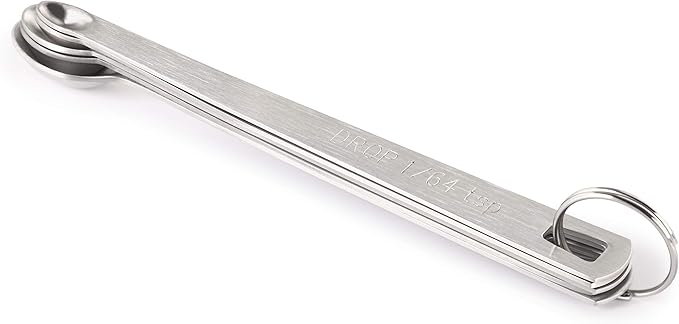 New Star Foodservice 42924 Stainless Steel Measuring Spoons Set, Mini