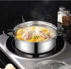 Egg Poacher Pan - 4 Poached Egg Cups, Poached Egg Cooker, Stainless Steel Egg Poaching Pan with Silicone Spatula