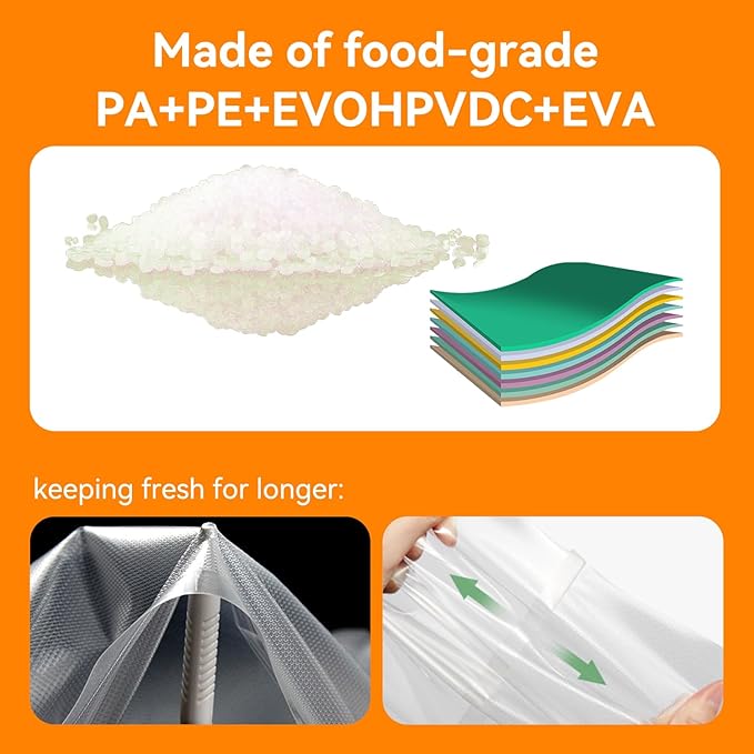 8” x 12” 100 Vacuum Sealer Bags Commercial Grade PreCut Bag Great for Storage, Meal Prep or Sous Vide