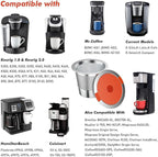 Reusable K Cups For Keurig keurig reusable coffee pods Compatible with 1.0 and 2.0 Keurig Single Cup Coffee Maker Stainless Steel K Cup,Non-BPA(4 pack)