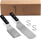 Anmarko Grill Spatula Set - Long Metal Spatula Spatula - Griddle Scraper and Pancake Flipper or Pizza Spatula - Offset Spatula - Stainless Steel Utensil Great for BBQ Grill Flat Top