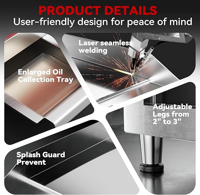 CROSSON 24"*16" Commercial Chrome Plated Griddle,Electric Countertop Griddle with Non-Stick 2/5" Thick Cooking Plate and Double Section 575℉ Adjustable Temp Control for Restaurant use-120V,3500W