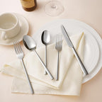 KINGSTONE Silverware Set, 60-Piece Forged Flatware Set Cutlery Set Premium Stainless Steel, Service for 12, for Kitchen, Home, Wedding, Party, Mirror Polished and Dishwasher Safe