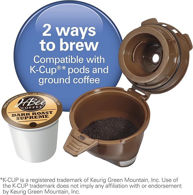 Hamilton Beach FlexBrew Single Serve Coffee Maker, Coffee Machine Compatible with Pod Packs and Grounds, Black Next Gen (49900)