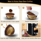 Nessus 200 PCS Original Aluminum Foil Seals Lids from Vertuo Reusable Pods Kit, [ALSeal EZ FIT] for Nespresso Refillable Pods, Compatible with Nespresso Vertuoline Machine(Foil Seals Only)