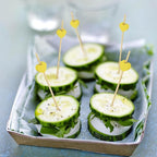 Minisland Yellow Love Heart Cocktail Picks, 4.7 Inch Long Bamboo Fancy Toothpicks for Appetizers, Decorative Mardi Gras Wedding Party Food Drinks Garnish Fruit Kabob Skewer Sticks 100 Counts -MSL441