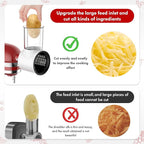 Cheese Grater Attachment for Kitchenaid Stand Mixer - with 5 Blades, Vegetable Shredder, Cheese Grater, Salad Maker, Food Slicers Chopper Grinding Powder