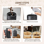 Portable Manual Coffee Grinder with with CNC Stainless Steel Conical Burr 40 Adjustable Settings,Hand Coffee Bean Mill with 30g Capacity & Crank for Travel Camping Office Home
