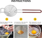 NileHome Egg Separator Egg Yolk White Separator Stainless Steel Egg White Yolk Sifting Filter Egg Divider Kitchen Tool for Baking Cake, Kitchen Gadget Cooking/Baker Tool