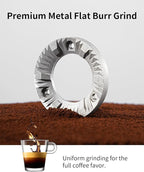 SHARDOR Electric Burr Coffee Bean Grinder for Home Use, 40 Grind Settings with 50-Second Adjustable Timer, One-Touch Espresso Grinder, Black