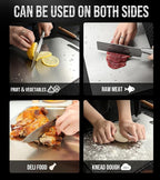 Titanium Cutting Board - 2025 New titanium cutting boards for kitchen,Double-Sided Food Grade Cutting Board,Chopping Board Cutting Mat for Meat Fruit & Vegetable-1 pc.Small (11.41x7.67in)