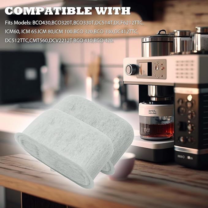 Delonghi 7313285779 water filter, Coffee Maker Carbon Filter, Espresso Machine Activated Charcoal Filter Replacement Accessories Parts (8 Pcs)