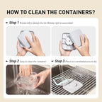 Food Storage Containers with Lids,2.9Qt 2Pcs Airtight Pop Food Storage Containers, BPA-Free Stackable Kitchen Pantry Organizers and Storage, One Button Opening Flour and Sugar Container Sets