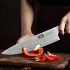 Knife Set with Block 7-Piece, Professional 67-layer Damascus Super Steel Kitchen Knife Sets for Cooking, Ultra Sharp Knife Set with Sharpener