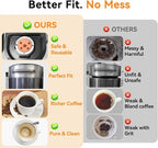CAPMESSO Reusable K Cups for Keurig: 2025 Updated My K Cup Stainless Steel Coffee Filter Refillable Coffee Pods for K Supreme/K Slim/k-Duo Gen 2/K-Brew Chill with Multistream Technology (2 Pack)