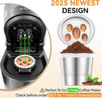 CAPMESSO Reusable K Cups for Keurig: 2025 Updated My K Cup Stainless Steel Coffee Filter Refillable Coffee Pods for K Supreme/K Slim/k-Duo Gen 2/K-Brew Chill with Multistream Technology (2 Pack)