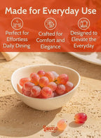 Sweese Porcelain Bowls Set 5 Inch, 10 oz - Set of 4 White Bowls for Dessert, Ice Cream, Soup, Rice & Fruits | Microwave, Dishwasher & Oven Safe