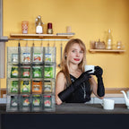 16-Pack Tea Bag Drawers Organizer - 16 Clear Plastic Drawer Tea Bag Holder; Stackable & Portable; Wider Size; Well-Organized Storage for Tea Bags & Kitchen Essentials；High Volume