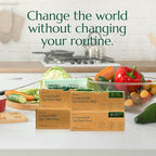 CLEANOMIC Compostable* Food Storage Bag Bundle - Gallon, Quart, Sandwich and Snack Sizes