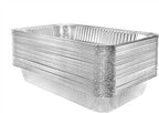 Mistari Foil Pans Half Size 9x13 Extra Heavy Duty Aluminum Pans Disposable Food Containers Great for Baking, Cooking, Heating, Storing, Prepping Food Silver (9x13-20 Pack No Lids)