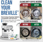Breville Compatible Cleaning Tablets. 10x 1.4G Espresso Machine Cleaning Tablets. Breville Accessories, Cleans Portafilter & Internal Inaccessible Areas. Coffee Cleaner, All Breville & Sage Machines.