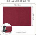 Romanstile Cloth Placemats Set of 4-12 x 18 Inch, Heat Resistant Double Layered Thickened Burlap Christmas Place Mats, Washable Faux Linen Farmhouse Table Mats for Kitchen/Dining/Party/Outdoor, Red