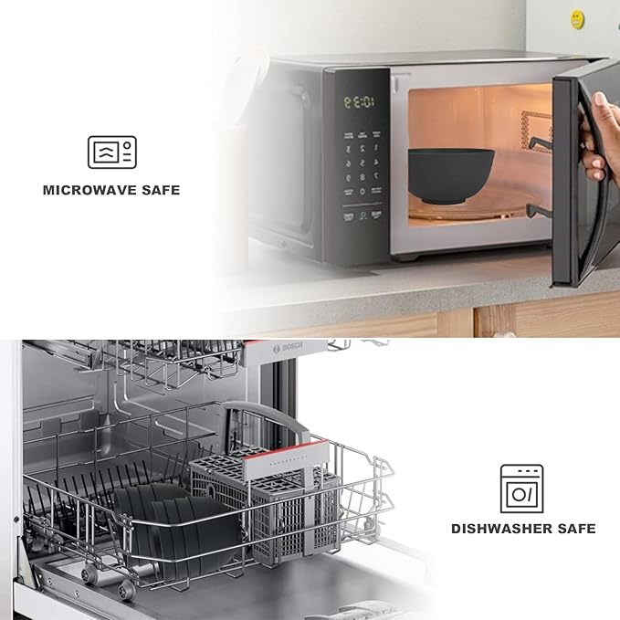 Black Wheat Straw Bowls, 10 OZ Unbreakable Snack Bowls Set of 8, Alternative Plastic Bowl Reusable, Microwave Safe Small Appetizer Bowl for Dessert, Snack, Ice Cream (Black)