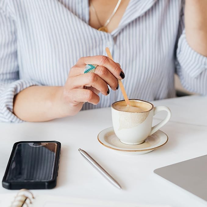 7.5 Inch 500 Pcs Individually Wrapped Coffee Stirrers, Paper Wrapped Coffee Stir Sticks, Wrapped Stir Sticks, Tea and Hot Chocolate Gifts