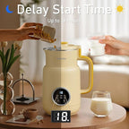 𝟲 𝗶𝗻 𝟭 Nut Milk Maker, 20 oz(600ml) Homemade Almond, Oat, Soy, Coconut, Plant Based and Non Dairy Beverages, Milk Blender Machine with Delay Start, Keep Warm, Boil Water, Self Cleaning