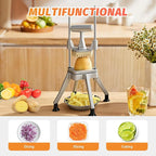 Commercial Vegetable Chopper Dicer w/3 Replacement Blades Onion Dicer Commercial Heavy Duty Vegetable Fruit Chopper Stainless Steel French Fry Cutter