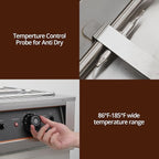 Chocolate Tempering Machine - 3.3L*2 Tanks, 18 Lbs Capacity, Temp Control 86~176℉, 1500W Stainless Steel Electric Food Warmer for Chocolate/Milk/Cream Melting