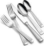 Oneida T078045AL20 Amsterdam 45 Piece Everyday Flatware Set, Service For 8