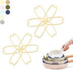 iPROTECT - Stack Expert | Multi-Purpose BPA-Free Silicone Pans & Pots Protector. Set of 2. Trivets for All Cookware Sizes, Protects Coating & Scratches, Dishwasher Safe (Lemon Yellow, S)