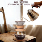 Compatible for Hario V60 & Chemex Pour Over Coffee Filters -MISETTO Reusable Stainless Steel - Best Coffee Maker and Bar Accessories (Copper)