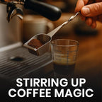 Rattleware Stainless Steel Spoon Twist – Coffee Scoop with Graduated Measure, Long Handled Espresso Spoon, Barista Tool, Coffee Bar Accessories, Measuring Tablespoon for Ground Coffee