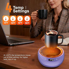 MEION Coffee Mug Warmer for Desk, Coffee Cup Warmer, 4 Temp Settings & 1-12H Timer, Coffee Warmer with Auto Shut Off Smart Gravity Sensor, Beverage & Candle Warmer Coffee Gifts Accessories (Lavender)
