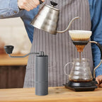 Mini Manual Coffee Grinder, 40 Adjustable Settings, Portable Hand Mill with 30g Capacity, Conical Burr for Espresso, Pour Over, Travel, Camping, Office (Gray)