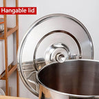 Pasta Cooker Insert Set Stainless Steel Pasta Pot With Strainer Basket Multipots Cooking Tool For Noodles Dumplings Pasta For Home Kitchen Restaurant,5 Holes