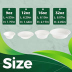 Paper Bowls 16 oz [150-Pack], Heavy Duty Disposable Bowls Perfect for Hot Soup and Milk Cereals, 100% Compostable and Eco-Friendly Made from Bagasse