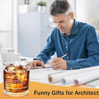 Futtumy Architect Definition Whiskey Glass, Architect Gifts for Men, Funny Architecture Architectural Engineering Gifts for Architects, Birthday or Christmas Gift, 10 OZ Old Fashioned Glass