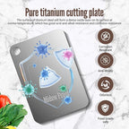 SHUWEICAO- Titanium Cutting Boards For Kitchen, 100% Pure Cut Titanium Cutting Board, Food Grade Quality,Easy To Clean And Will Not Absorb Odors, Suitable For Kitchen Or Outdoor Camping (14.17*9.84in)