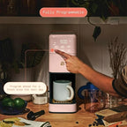 Beautiful Perfect Grind Programmable Single Serve Coffee Maker with Touch-activated Display, Programmable and Integrated Burr Grinder, 64oz Water Reservoir (Rose)