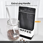 U-Taste Coffee Scoop 2 Tablespoon: 18/8 Stainless Steel Measuring Scooper for Ground Coffee, Bean, Powder, Espresso, 8.5in Extra Long Handle Metal Meaure Spoon for Canister, Jar (2Tbsp/30ml, Silver)
