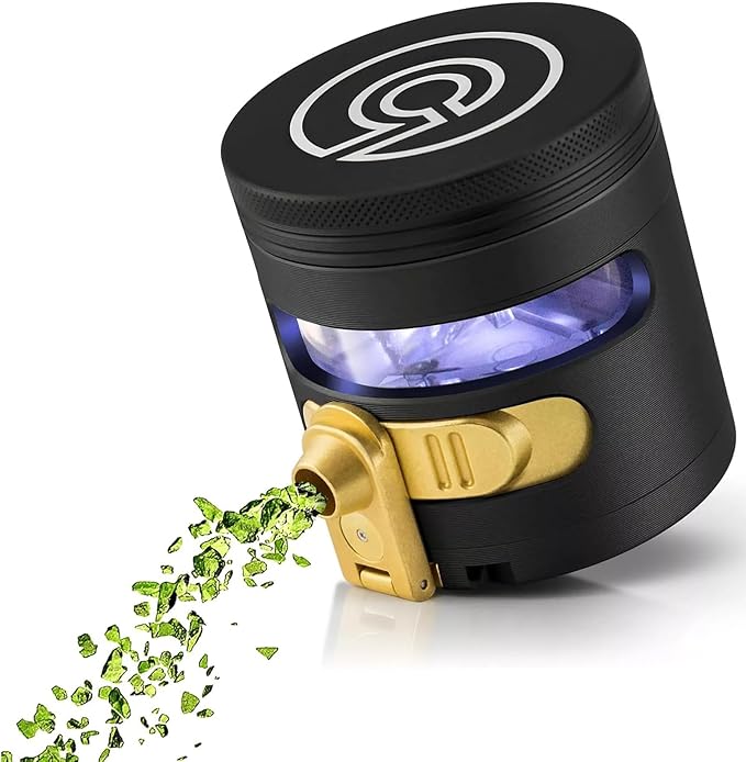 MANUAL Grinder AUTOMATIC Dispenser Large 2.5" Aluminum Alloy, for HOME & KITCHEN ONLY (Midnight)…