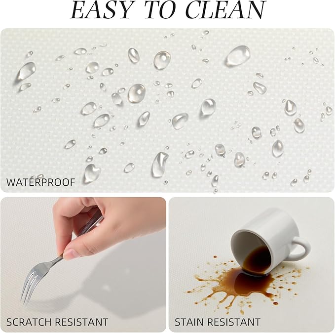 WIGENIUS 6 Pack Ivory Table Cloth Rectangle 60x84 Inch Polyester Tablecloths for 5ft Rectangle Tables - Reusable Wrinkle Resistant Washable Cloth Cover for Wedding Banquet Party | Hemmed Edges